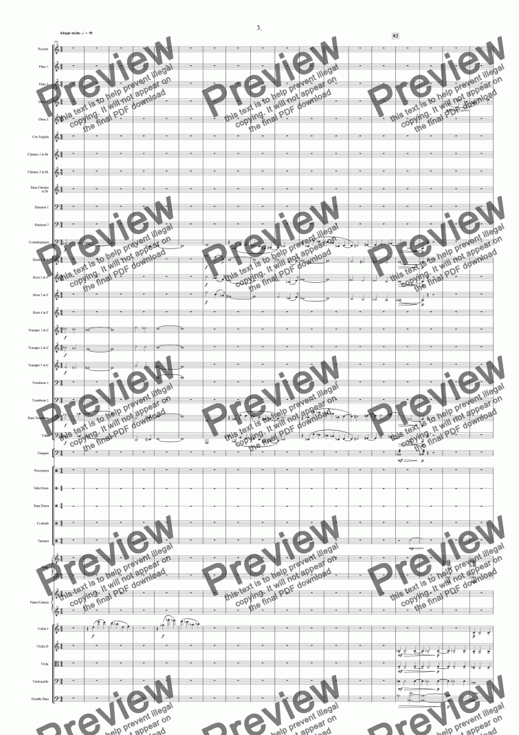 page one of Symphony No 48 3rd movt