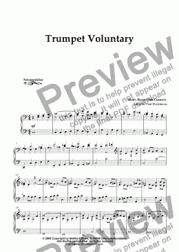 page one of Trumpet Voluntary in G (for organ by Th. H. Heron)