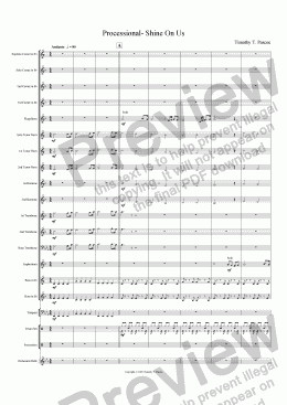 page one of Shine On Us (Brass Band)