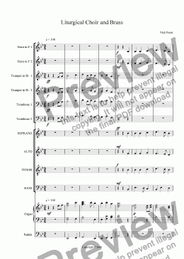 page one of Liturgical Choir and Brass