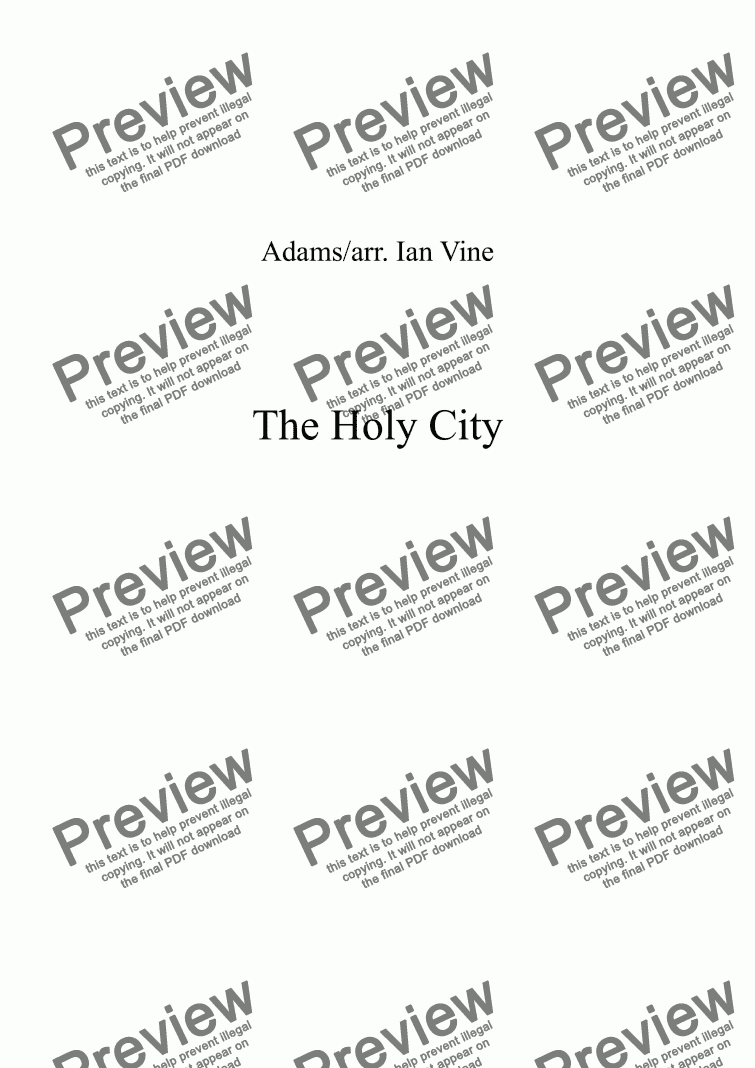 page one of The Holy City