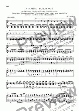 page one of Starlight Sleigh Ride (piano)
